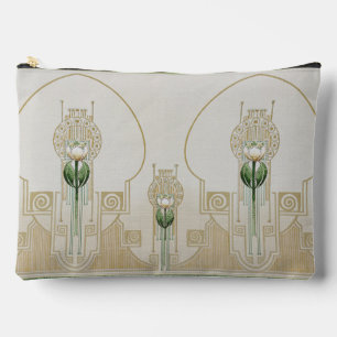 Stylised Tulips Art-Nouveau Medalions Bridemaids Accessory Pouch