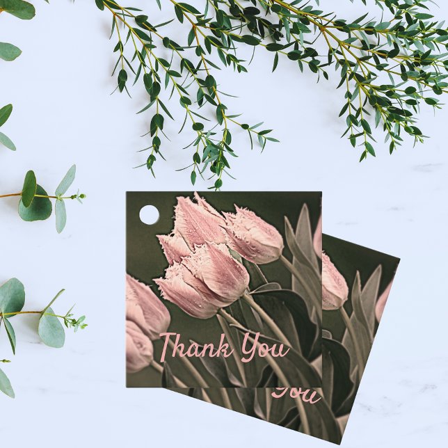 Stylised Tulips Thank You Favour Tags (Creator Uploaded)