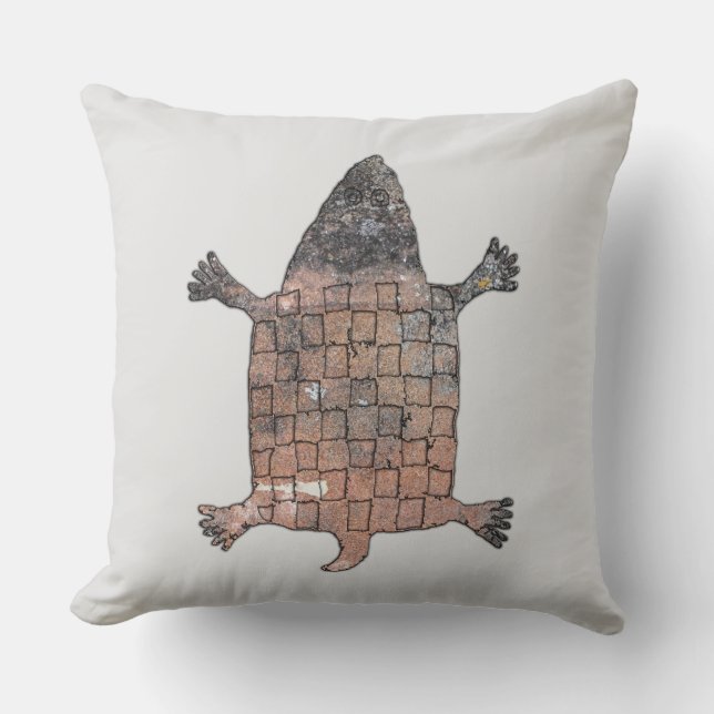 Stylised Turtle - Mimbres Pottery Design Cushion (Front)