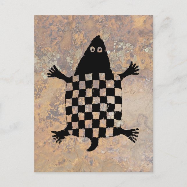Stylised Turtle - Mimbres Pottery Design Postcard (Front)