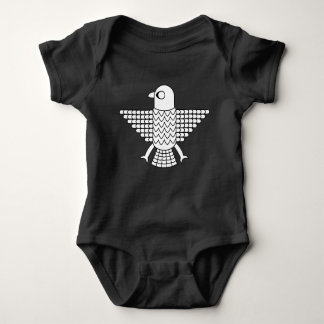 Stylised White Falcon Baby Bodysuit