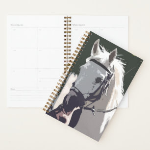 Stylised White Horse Head Sketch Planner