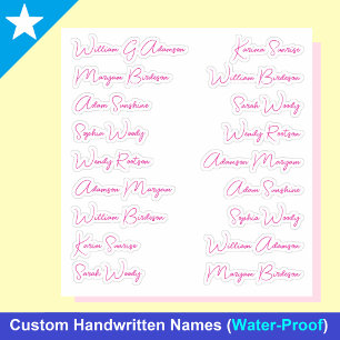 Stylish 18 Full Names, Calligraphy Script Stickers
