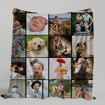 Stylish 20 Photo Collage Cosy Fleece Blanket<br><div class="desc">This modern take on a patchwork blanket is the ideal gift for special occassions such as christmas,  birthdays,  and many more. The blanket features 20 of your most loved pictures and is an alternative way to display those you love.</div>