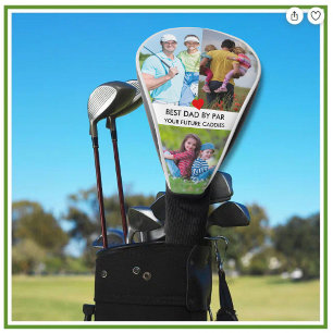 Stylish 3 Photo Best Dad By Par Golf Head Cover