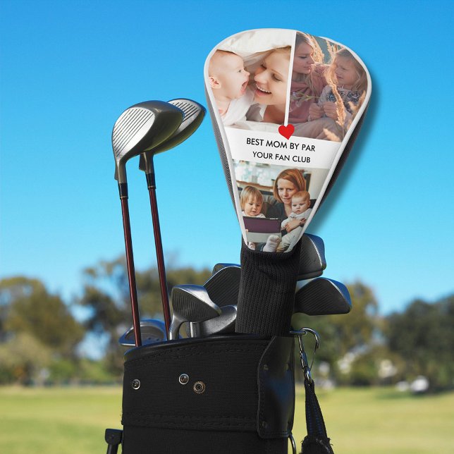 Stylish 3 Photo Best Mum By Par  Golf Head Cover (Creator Uploaded)