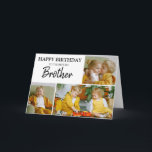 Stylish 3 Photo Collage Birthday Card<br><div class="desc">This modern photo collage birthday card is great for male and female relatives or friends, the personalisation tool alows to change all the text by clicking on the personalise link, the font style, size and colour can be changed by clicking on the customise further link after personalising. The card has...</div>