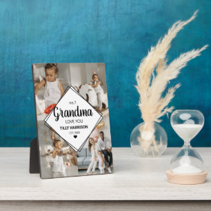 Stylish 4 Photo Collage No 1 Grandma Plaque