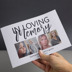 Stylish 4 Photo Memorial Seed Packet Envelope