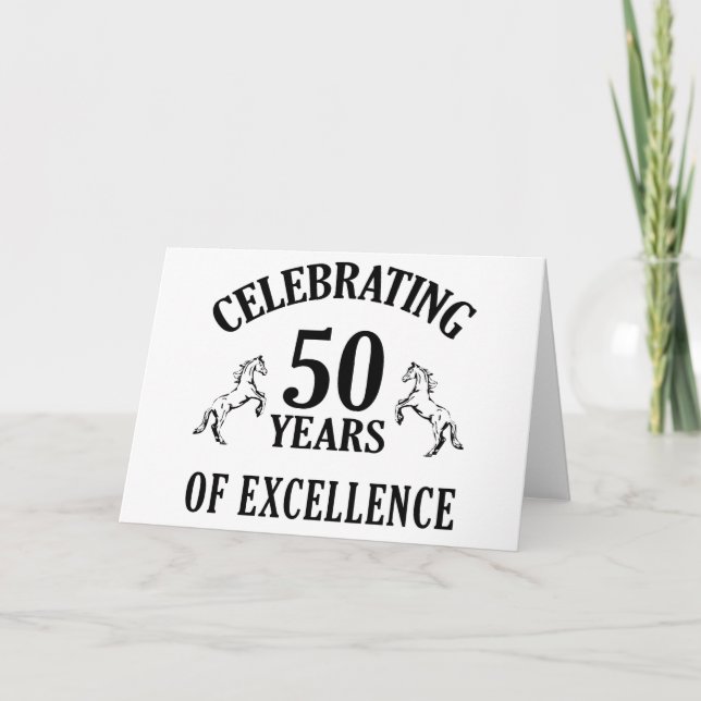 Stylish 50th Birthday Gift Ideas Card (Front)