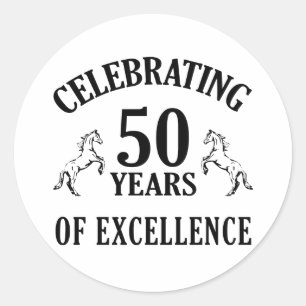 Stylish 50th Birthday Gift Ideas Classic Round Sticker