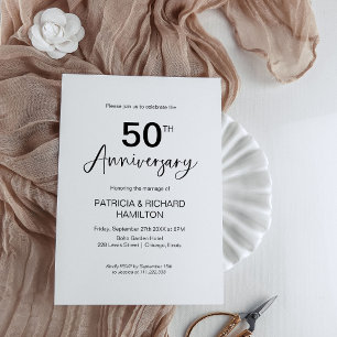 Stylish 50th Wedding Anniversary Invitation