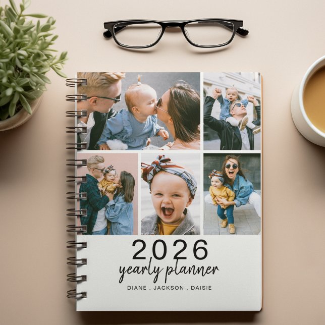 Stylish 5 Photo Yearly Planner (Creator Uploaded)