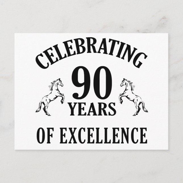 Stylish 90th Birthday Gift Ideas Postcard (Front)