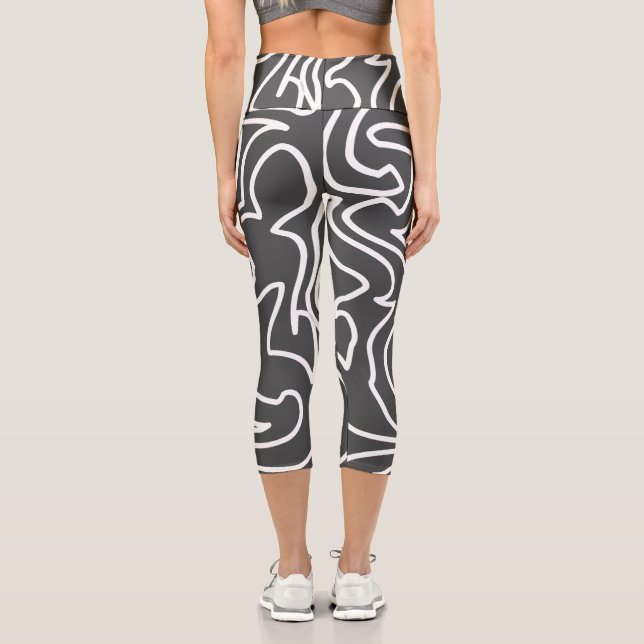Stylish Abstract Art Leggings (Back)