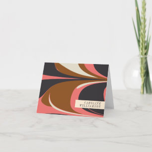 Stylish Abstract Contemporary Elegant Personalised Note Card