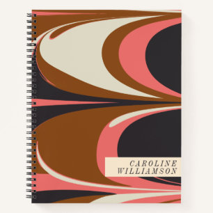 Stylish Abstract Contemporary Elegant Personalised Notebook