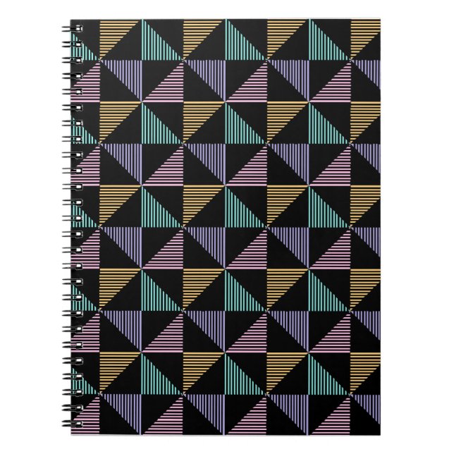 Stylish Abstract Geometric Print – Modern Trendy Notebook (Front)