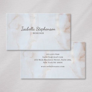 Stylish Abstract Ivory Faux Gold Professional Business Card
