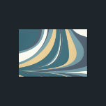 Stylish Abstract Marble Swirl in Teal and Gold Canvas Print<br><div class="desc">Unique Abstract Marble Fine Art in Blue and Green Canvas Print</div>