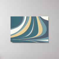 Stylish Abstract Marble Swirl in Teal and Gold