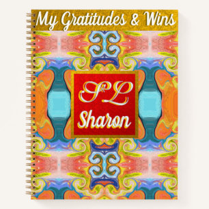 Stylish Abstract Mother’s Day Gift Monogram Custom Notebook