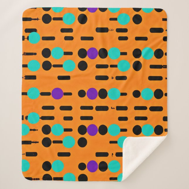 Stylish Abstract Pattern Design Sherpa Blanket (Front)