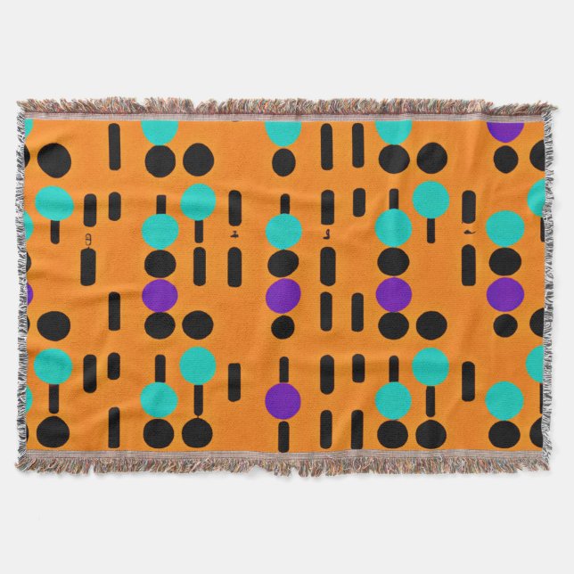 Stylish Abstract Pattern Design Throw Blanket (Front)