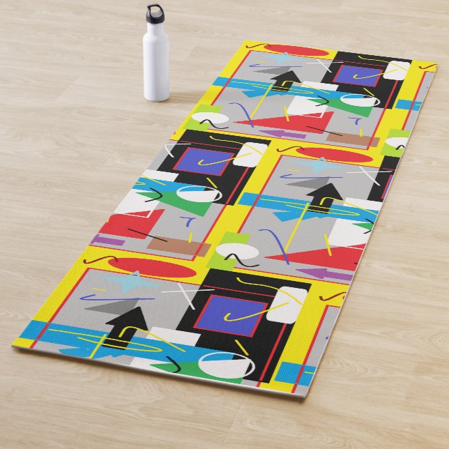 Stylish Abstract Positive Vibe Geometry Yoga Mat (In Situ)