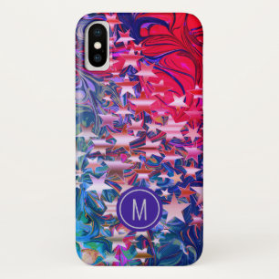 Stylish Abstract Stars Monogram Case-Mate iPhone Case