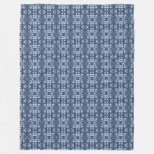 Stylish Abstract Tao Pattern in Light Blue Shades Fleece Blanket