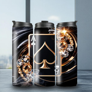 Stylish Ace of Spades Thermal Tumbler