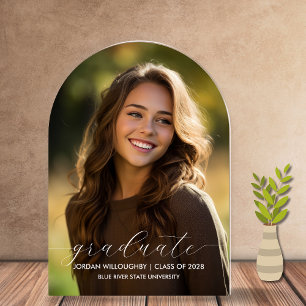 Stylish Acrylic Arch Graduation Announcement