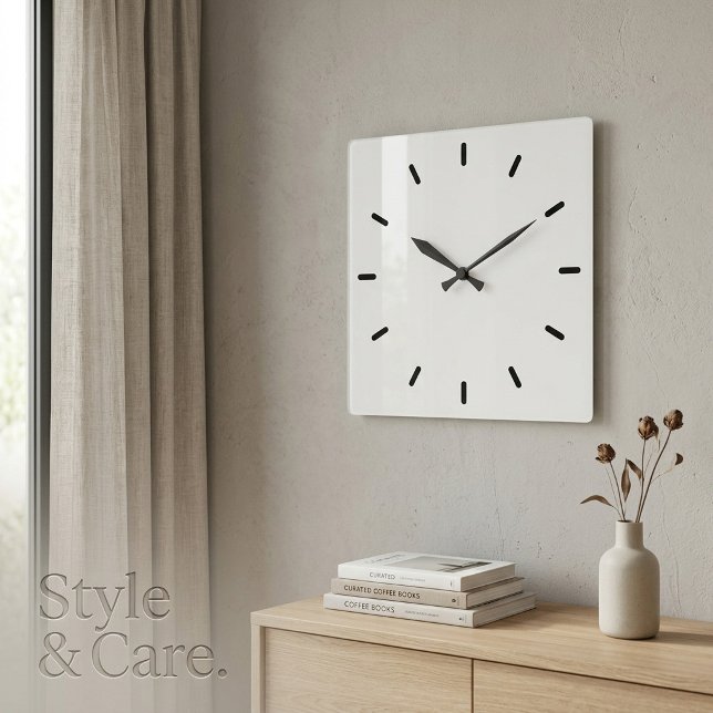 Stylish Acrylic Wall Clock – 10.75" Square (Stylish Acrylic Wall Clock – 10.75 Square)