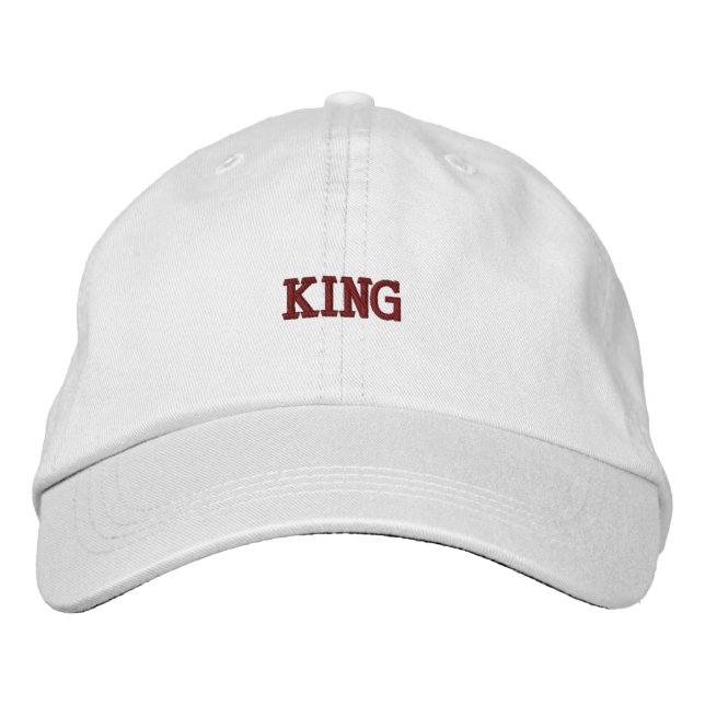 Stylish Adjustable Cap with Bold King Text Printed (Front)