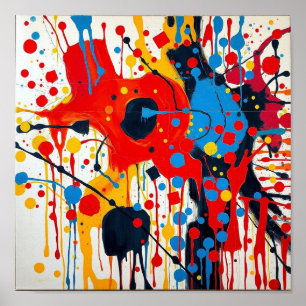 Stylish Aesthetic Abstract Art Water Color Poster