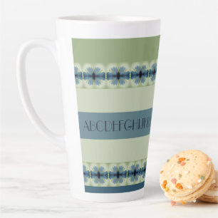 Stylish Alphabet Typography Latte Mug