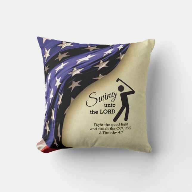 Stylish American Flag Golf Cushion (Front)