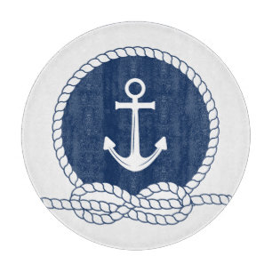 Stylish Anchor And Rope Cutting Board