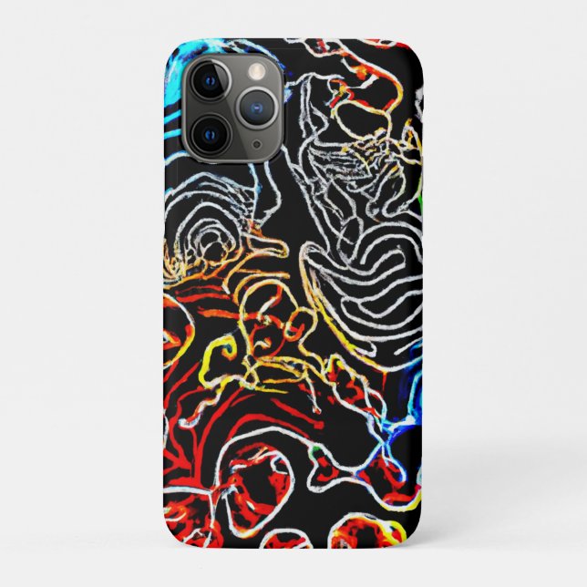 Stylish and Colourful Neon Patterns Shape Case-Mate iPhone Case (Back)