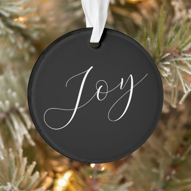 Stylish and Elegant Christmas "JOY" Ornament (Tree)