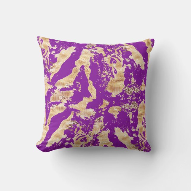 Stylish and Elegant Gold Marble Texture pattern Cushion (Front)