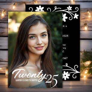 Stylish And Elegant Photo And Year Graduation Invitation