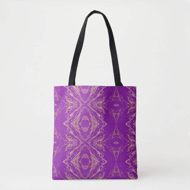 Stylish and Elegent Golden Marble pattern Tote Bag (Front)