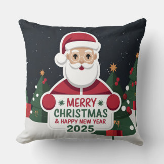 Stylish and Festive Christmas new year 2025 pillow