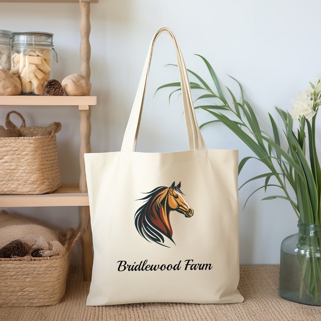 Stylish and Modern Brown Horse Head Tote Bag (Creator Uploaded)