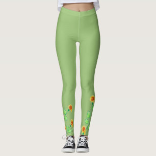 Stylish And Modern Green Leggings