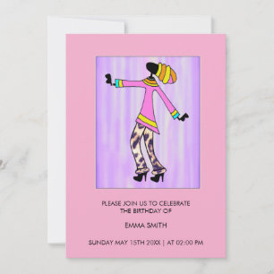 Stylish and Trendy Girl Birthday  Invitation