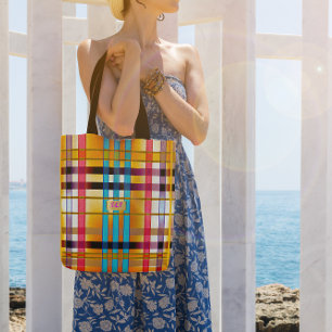 Stylish and Trendy Summer Plaid Wexford Tote Bag