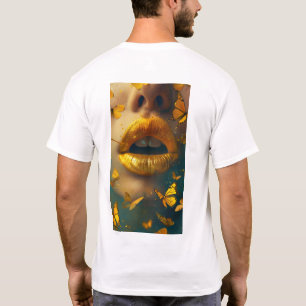 Stylish and Vibrant Yellow Lips Graphic T-Shirt